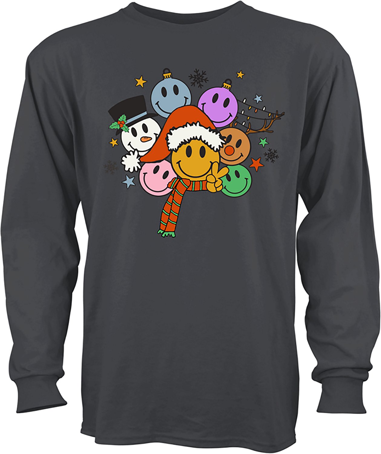 St. Jude's Children's Hospital Adults' Holiday Smileys Long Sleeve T-shirt