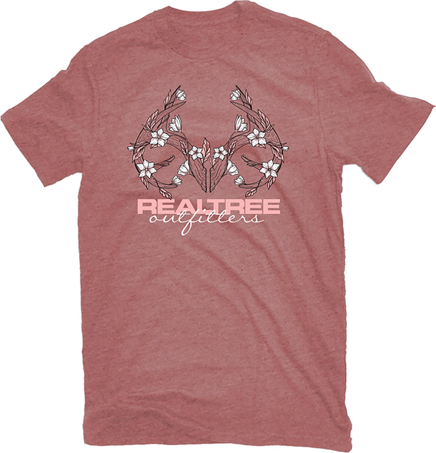 Realtree Outfitters Women's Floral Antler Logo T-shirt
