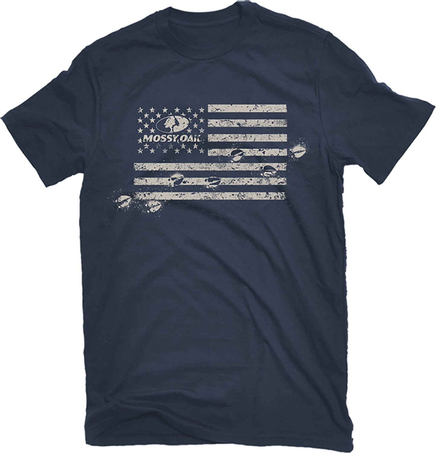 Mossy Oak Men's Deer Track Flag T-shirt