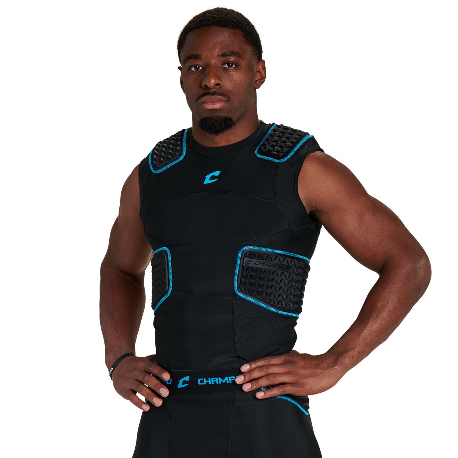 Champro Adults' Bull Rush Football Compression Jersey - view number 6