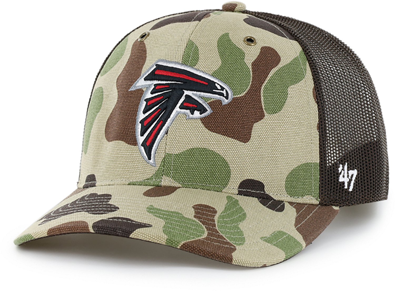 '47 Atlanta Falcons Carhartt Duck Camo Trucker Cap