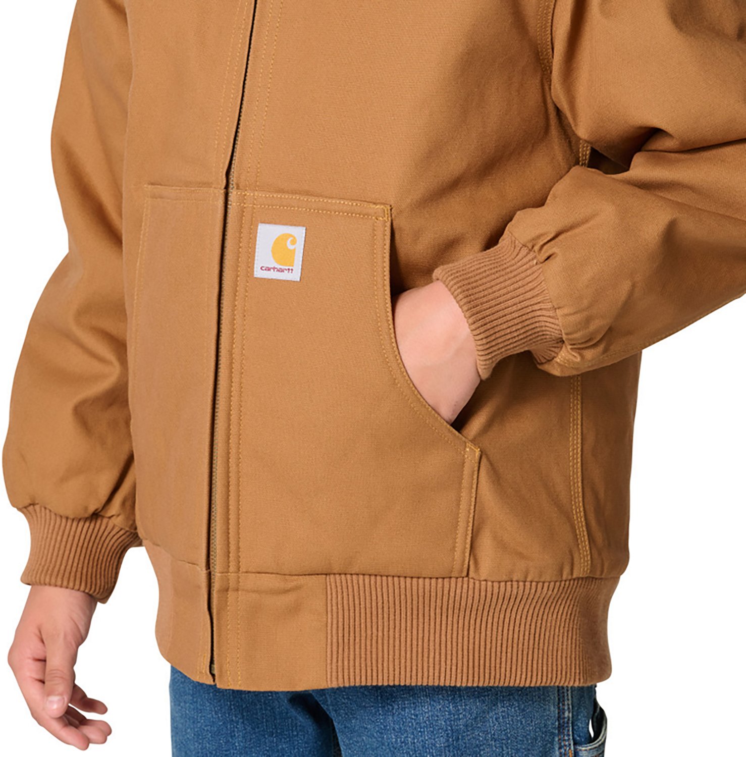 Carhartt Boys' Canvas Insulated Hooded Active Jacket - view number 5