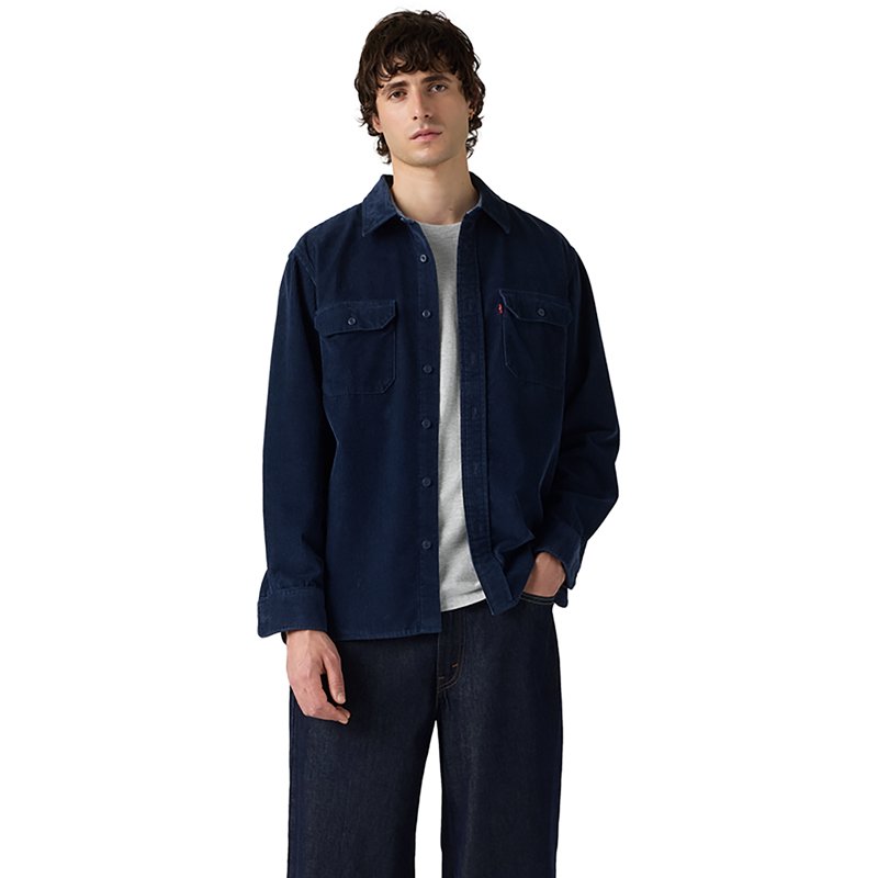 Levi's Men's Long-Sleeve Regular-Fit Overshirt - Navy Blazer