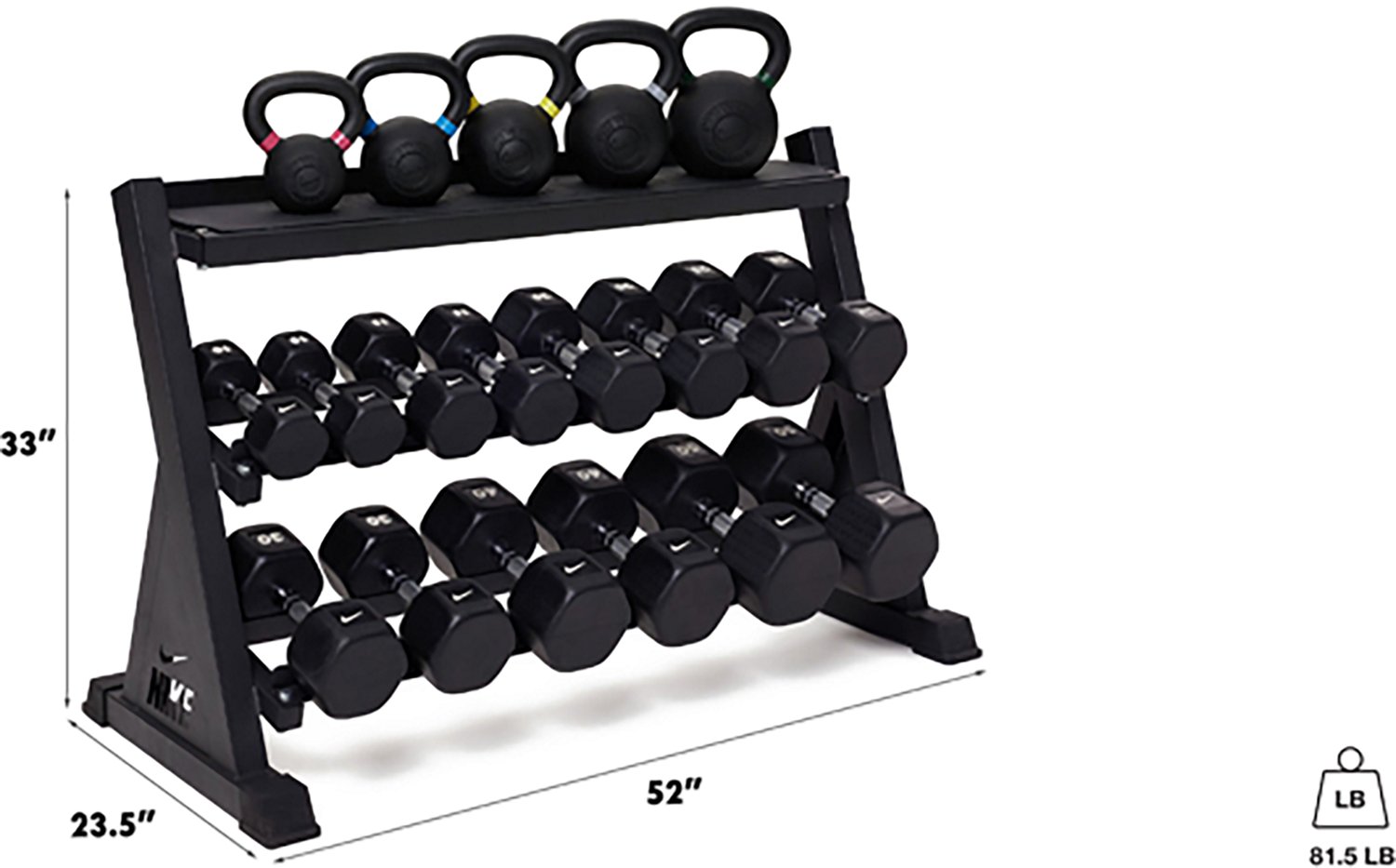 Nike Kettlebell and Dumbbell Storage Rack