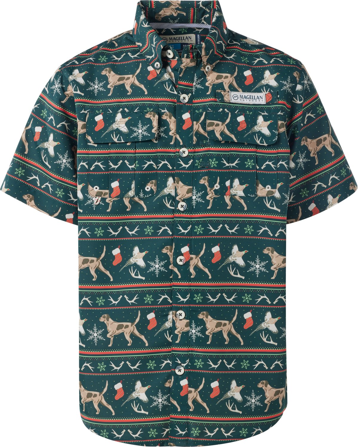 Magellan Outdoors Boys' Laguna Madre Holiday Fair Isle Fishing Shirt - view number 3