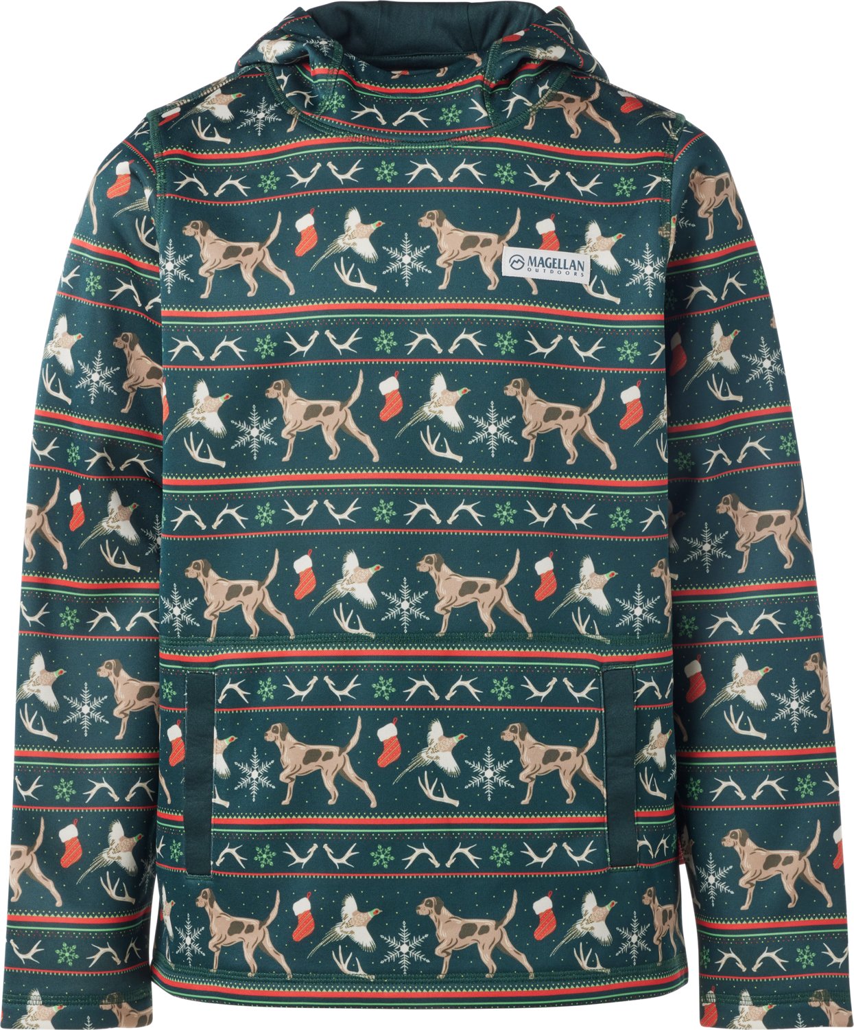 Magellan Outdoors Boys' Holiday Fair Isle Fleece Hoodie
