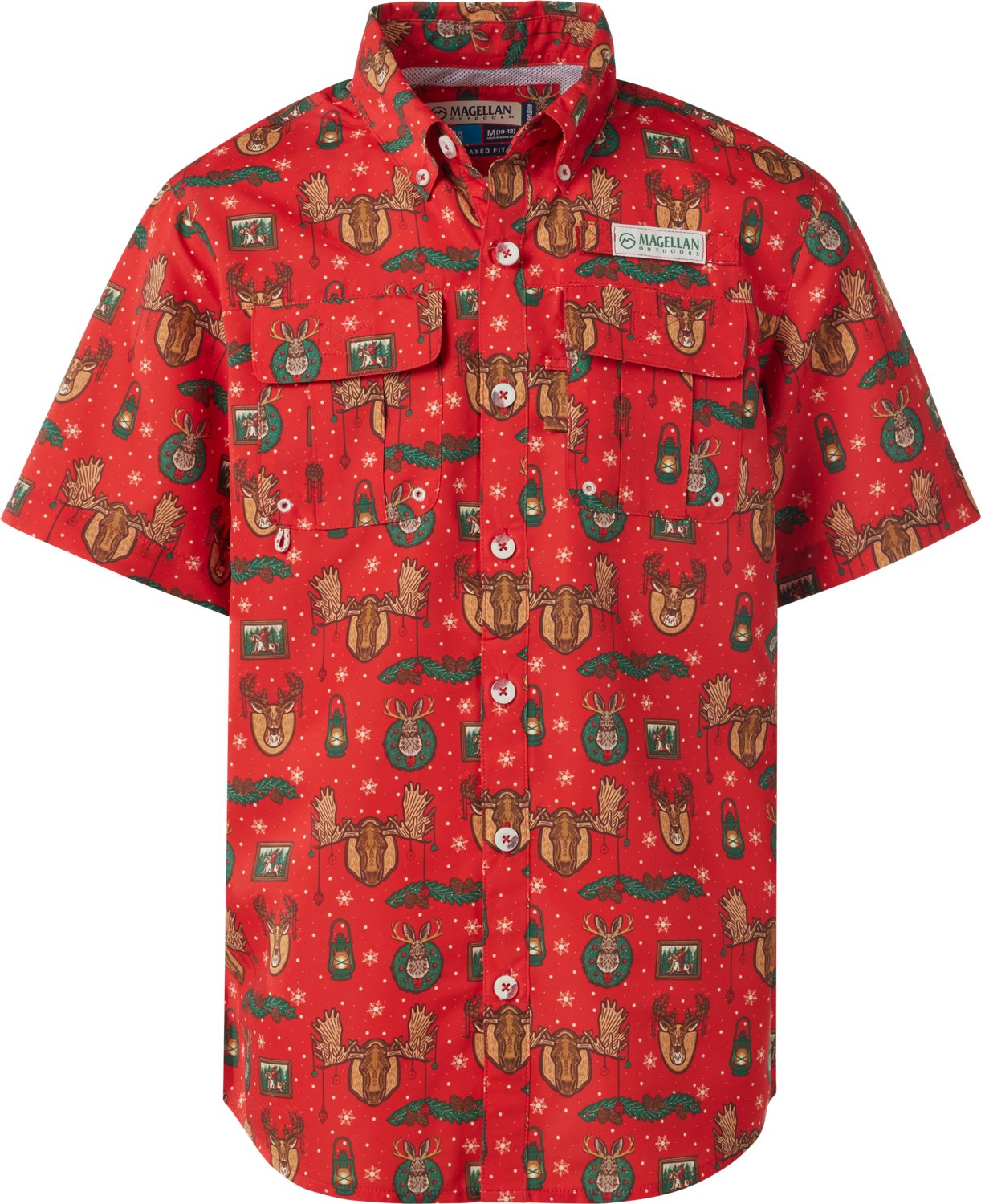 Magellan Outdoors Boys' Laguna Madre Holiday Hunting Wall Fishing Shirt