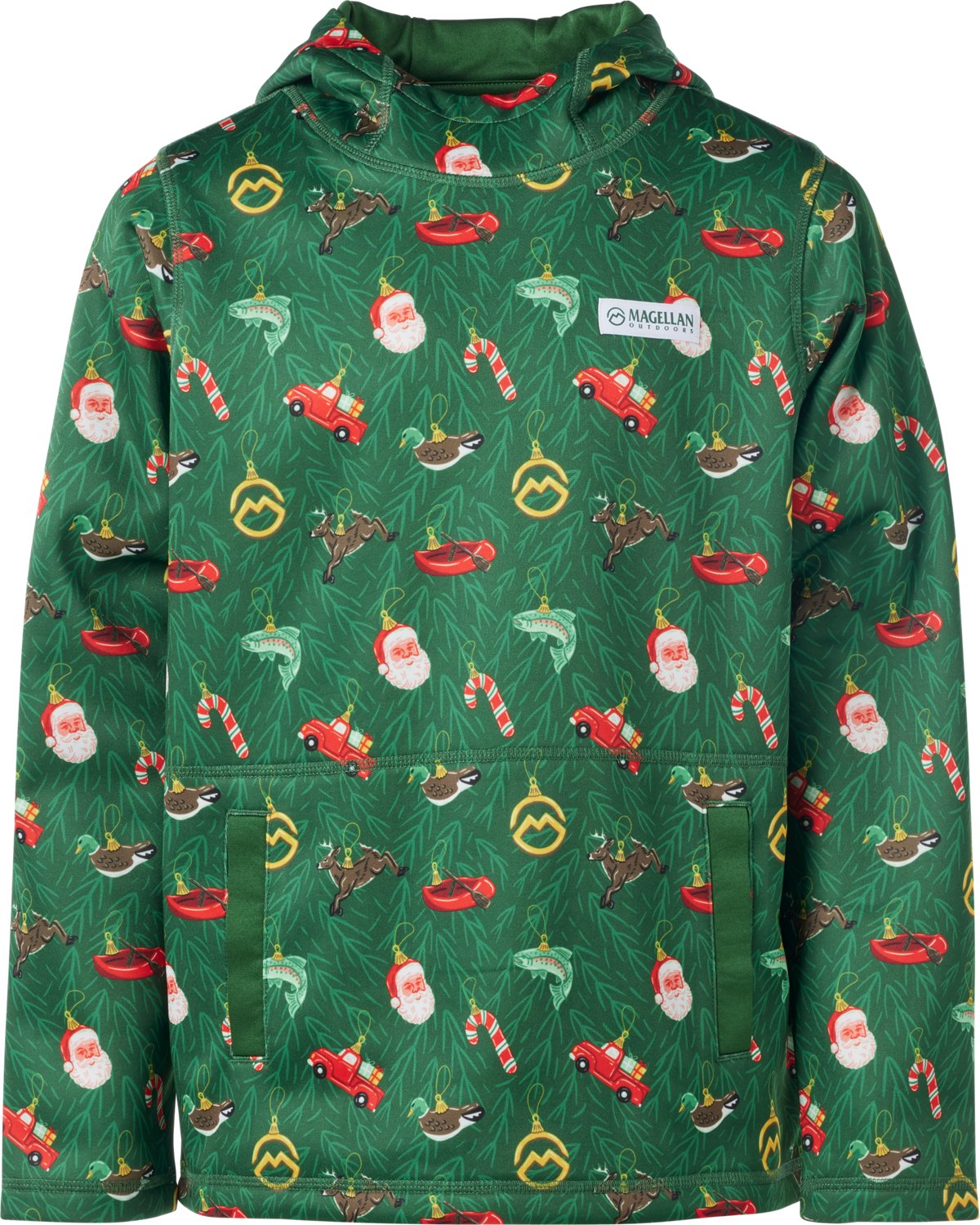 Magellan Outdoors Boys' Holiday Ornaments Fleece Hoodie - view number 4