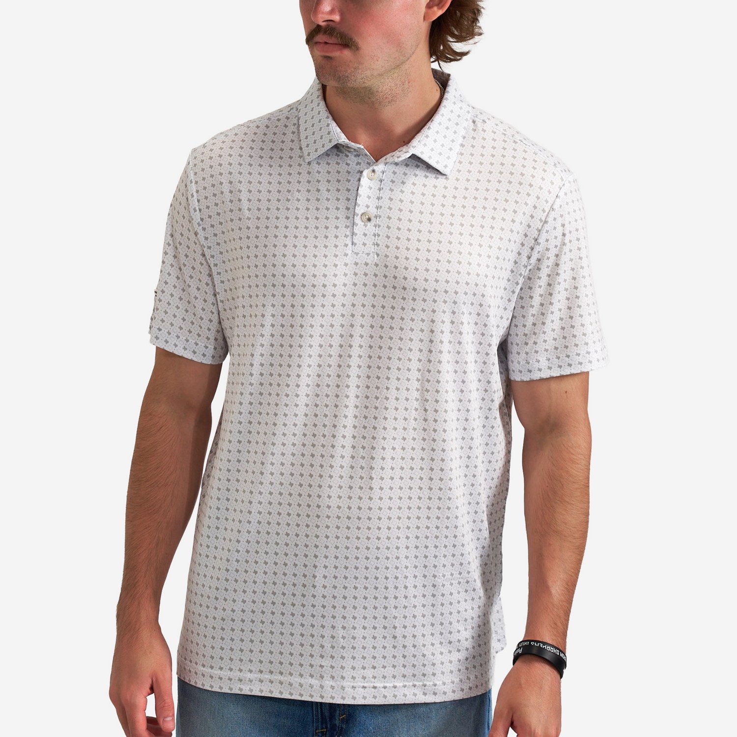 BURLEBO Men's Texas Pride Performance Polo Shirt