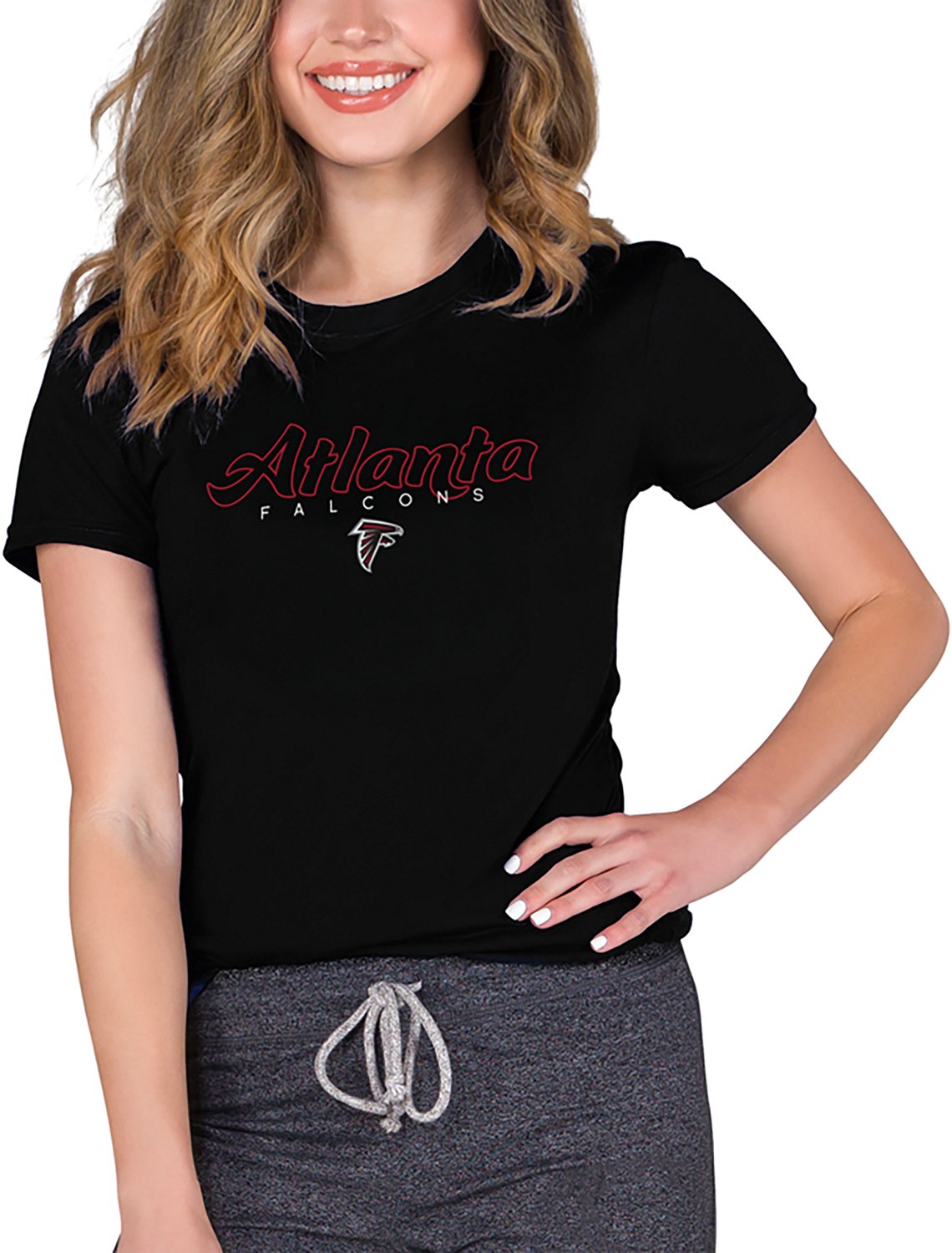Concepts Sport Women's Atlanta Falcons Marathon Short Sleeve T-shirt
