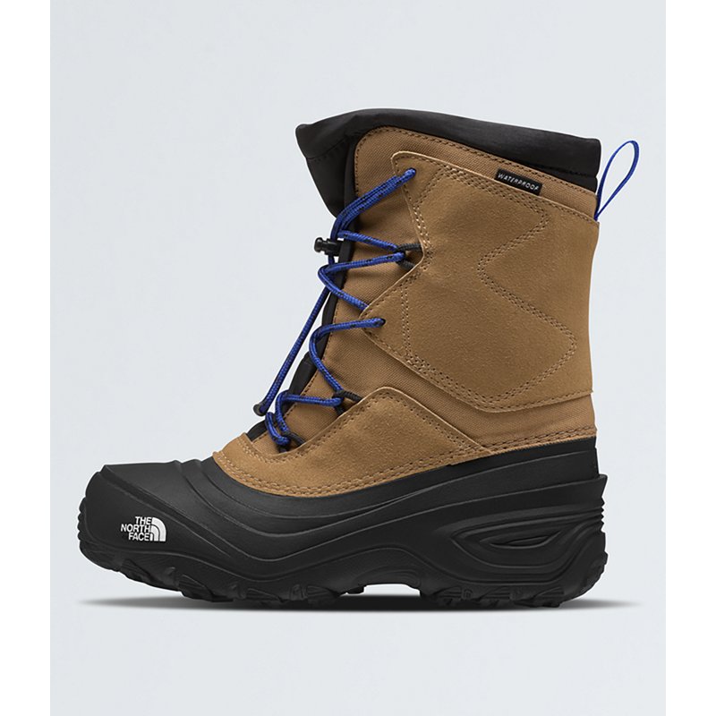 The North Face Youth Alpenglow V Waterproof Boots (Kids Size: 4): Utility Brown/Blue