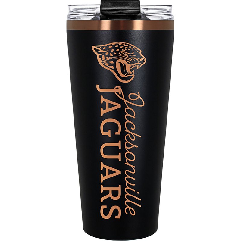 Great American Products Jacksonville Jaguars 32 oz Black and Copper Big Slim Tumbler