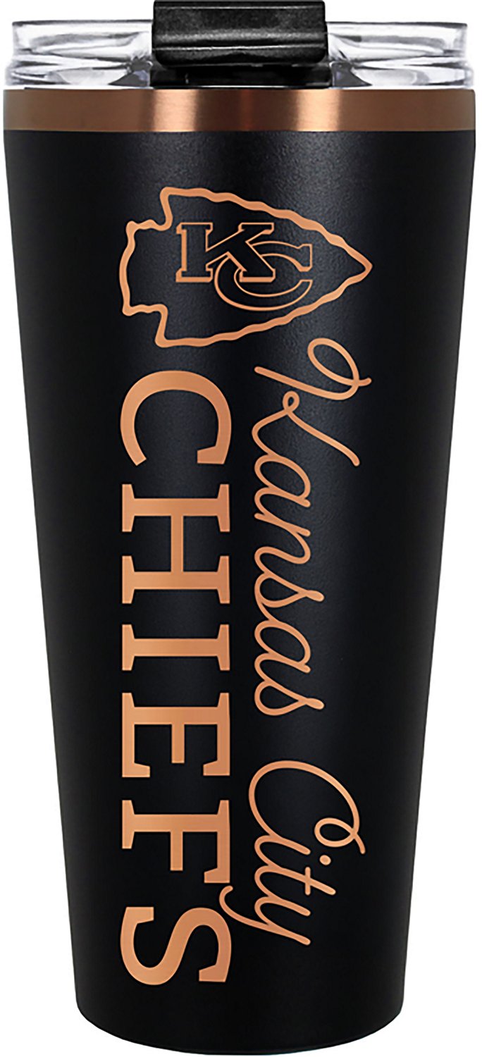Great American Products Kansas City Chiefs 32 oz Black and Copper Big Slim Tumbler
