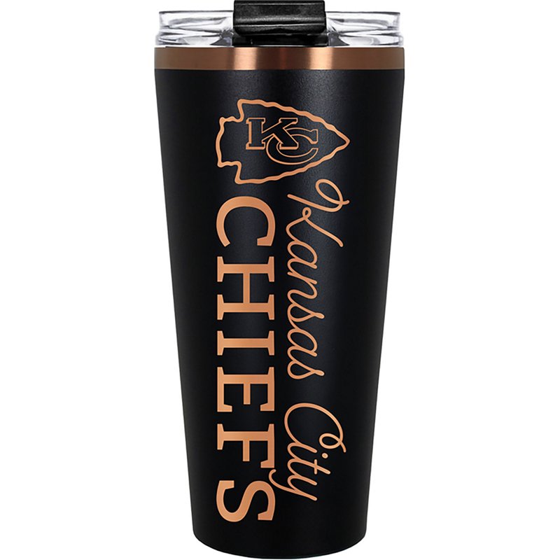 Great American Products Kansas City Chiefs 32 oz Black and Copper Big Slim Tumbler
