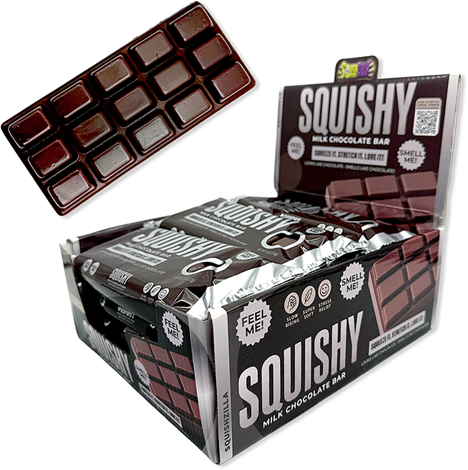 Fun Doh SquishZilla Slow Rise Scented Squishy Chocolate Bar