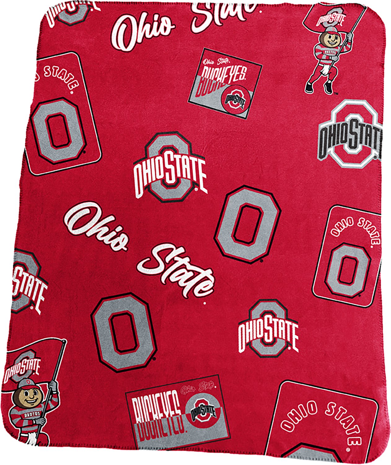 Logo Brands Ohio State University Classic Alternate Dreamweave Fleece Throw Blanket