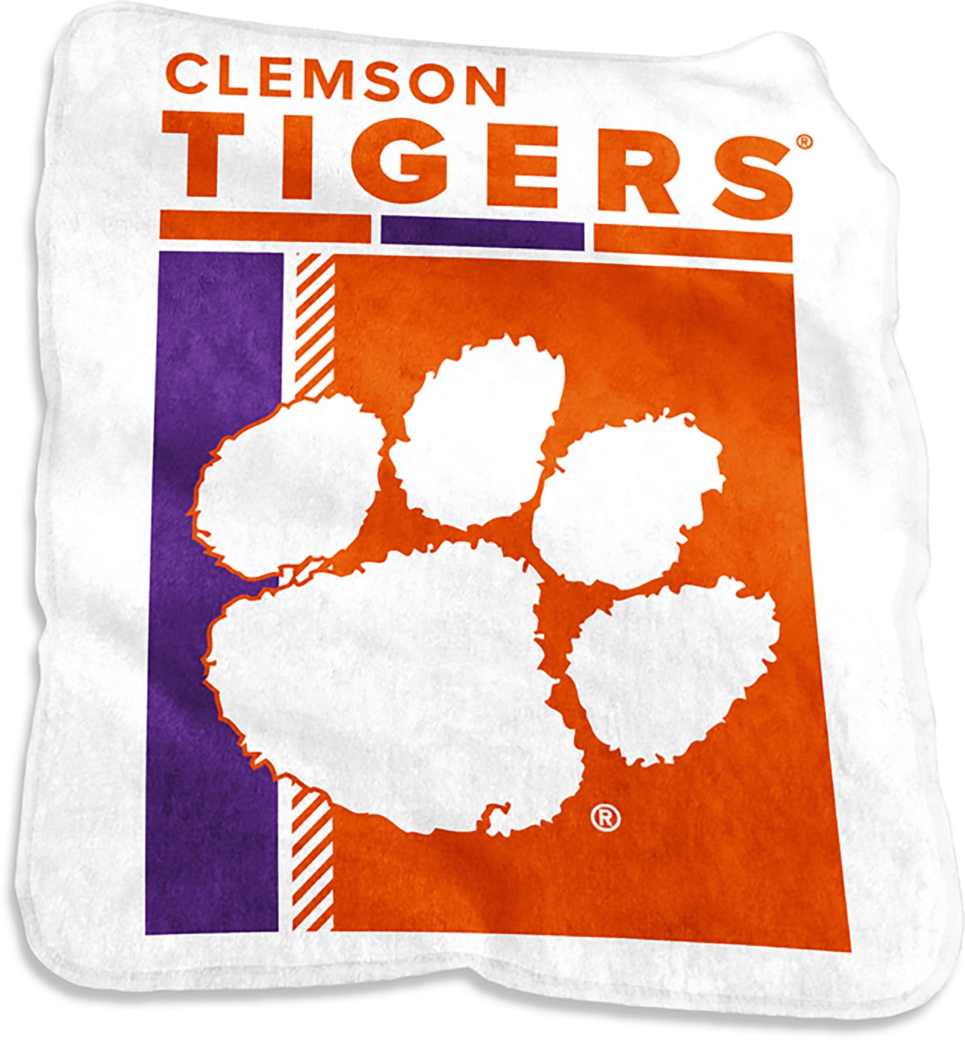 Logo Brands Clemson University Raschel Poster Throw Blanket