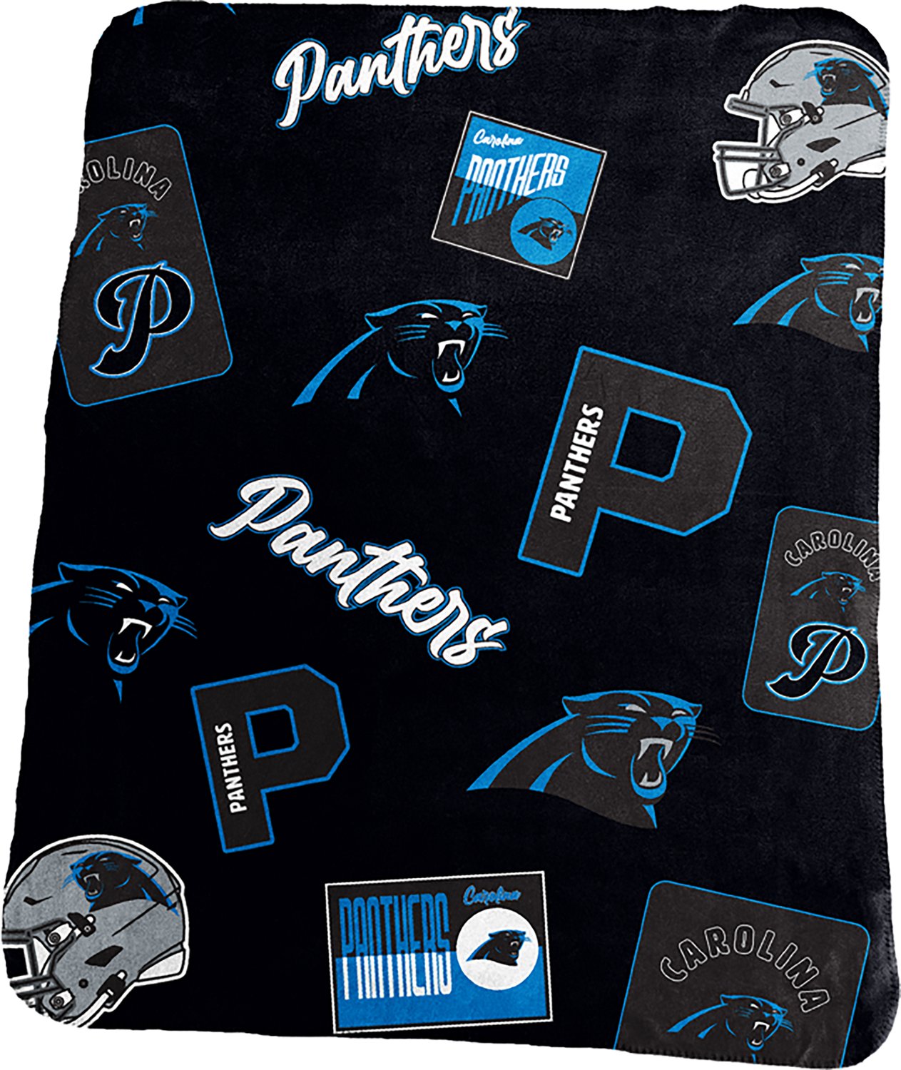 Logo Brands Carolina Panthers Classic Alternate Dreamweave Fleece Throw Blanket
