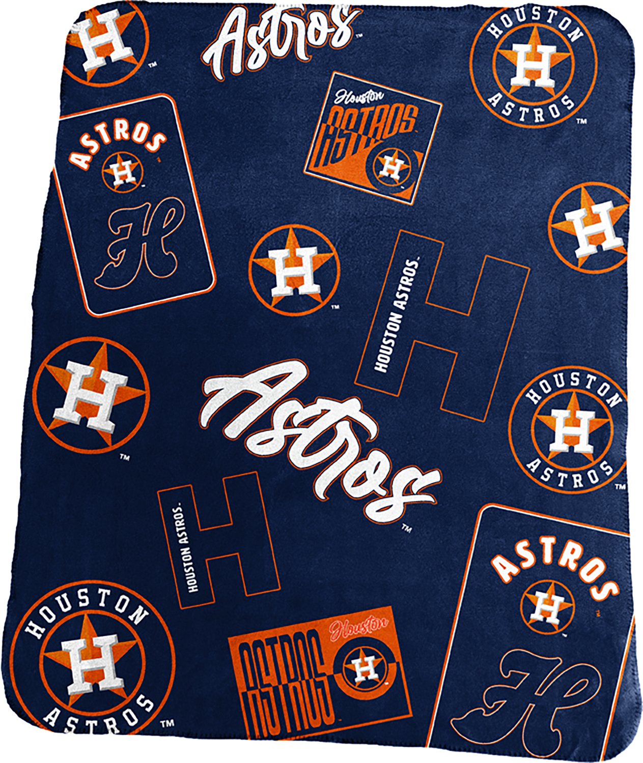 Logo Brands Houston Astros Classic Alternate Dreamweave Fleece Throw Blanket