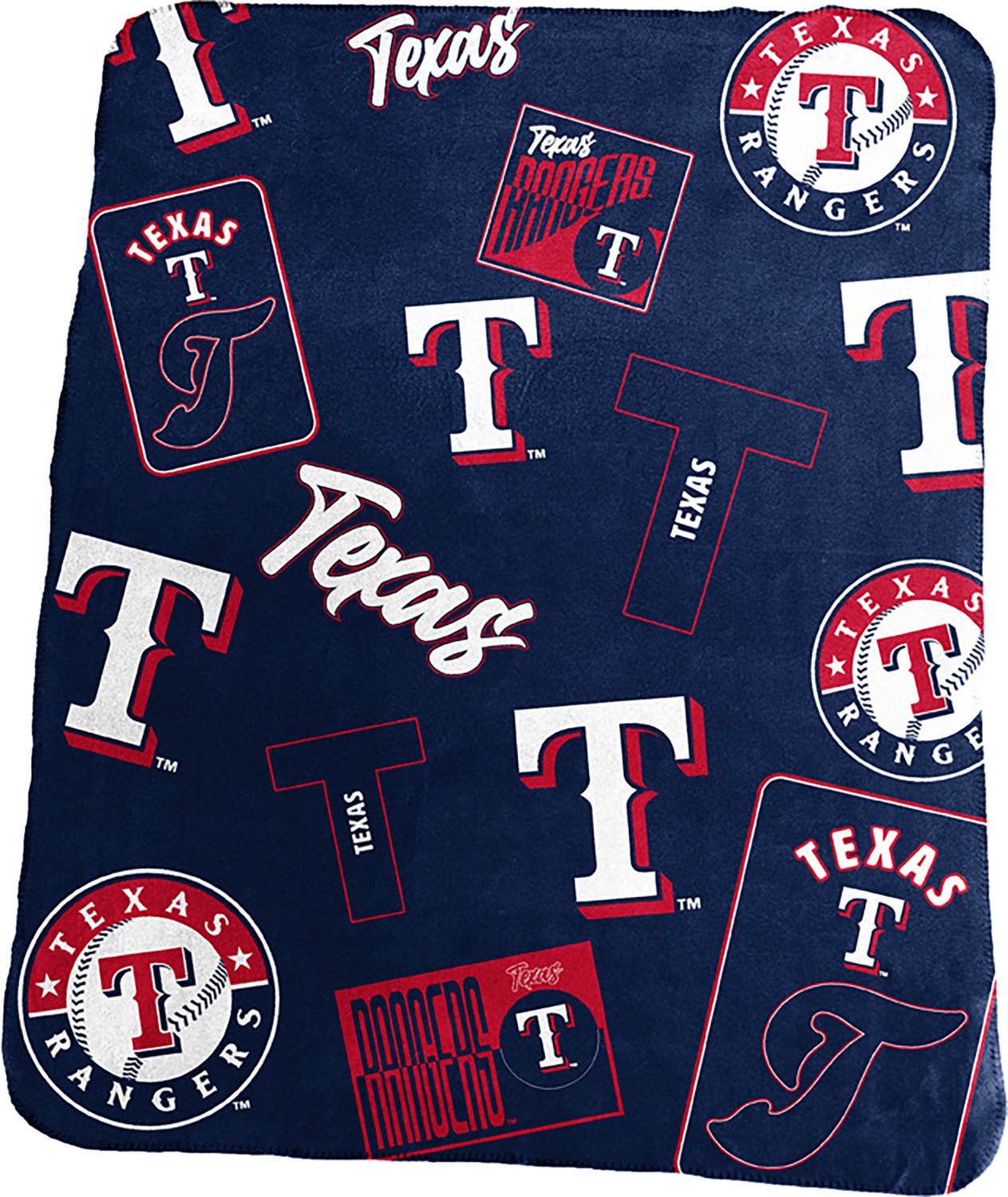 Logo Brands Texas Rangers Classic Alternate Dreamweave Fleece Throw Blanket