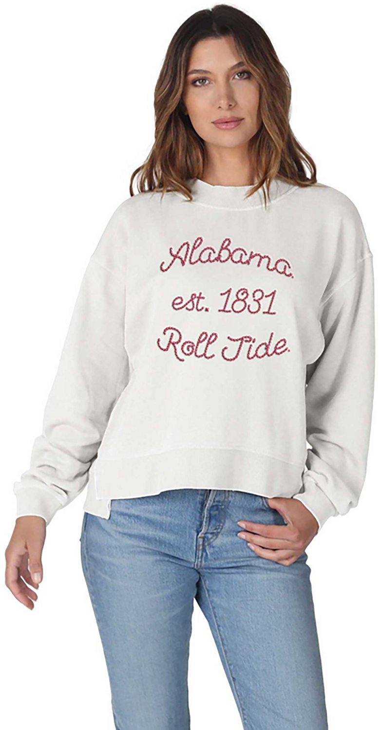 Chicka-d Women's University of Alabama The Club Burnout Boxy Sweatshirt