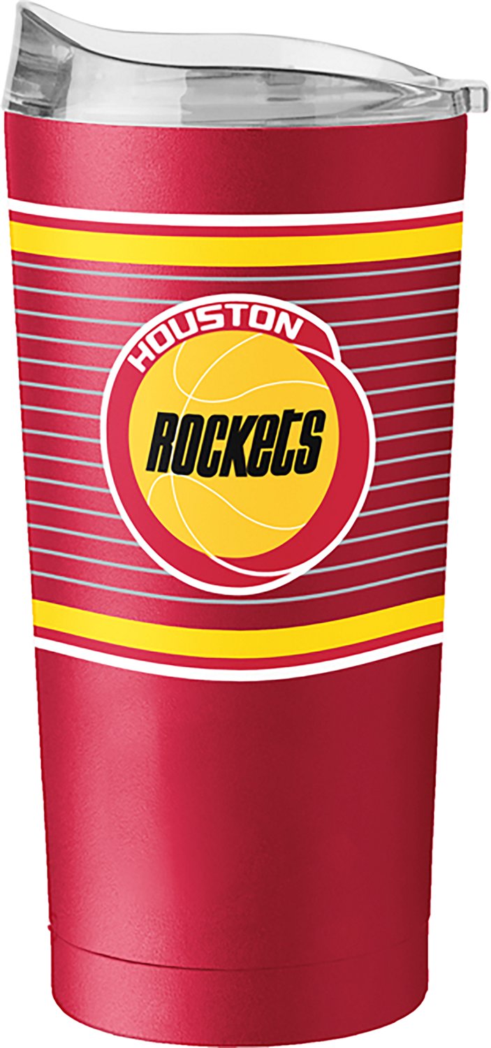 Logo Brands Houston Rockets 20 oz Retro Stripe Powder Coat Tumbler