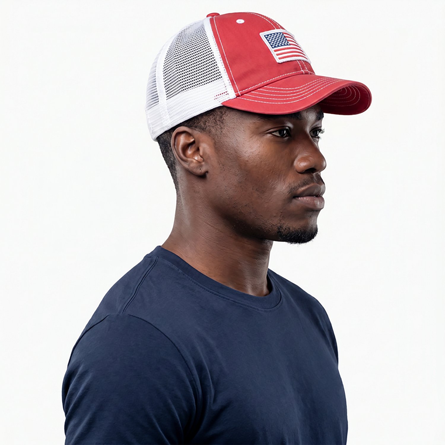 Academy Sports + Outdoors Men's American Flag Trucker Hat