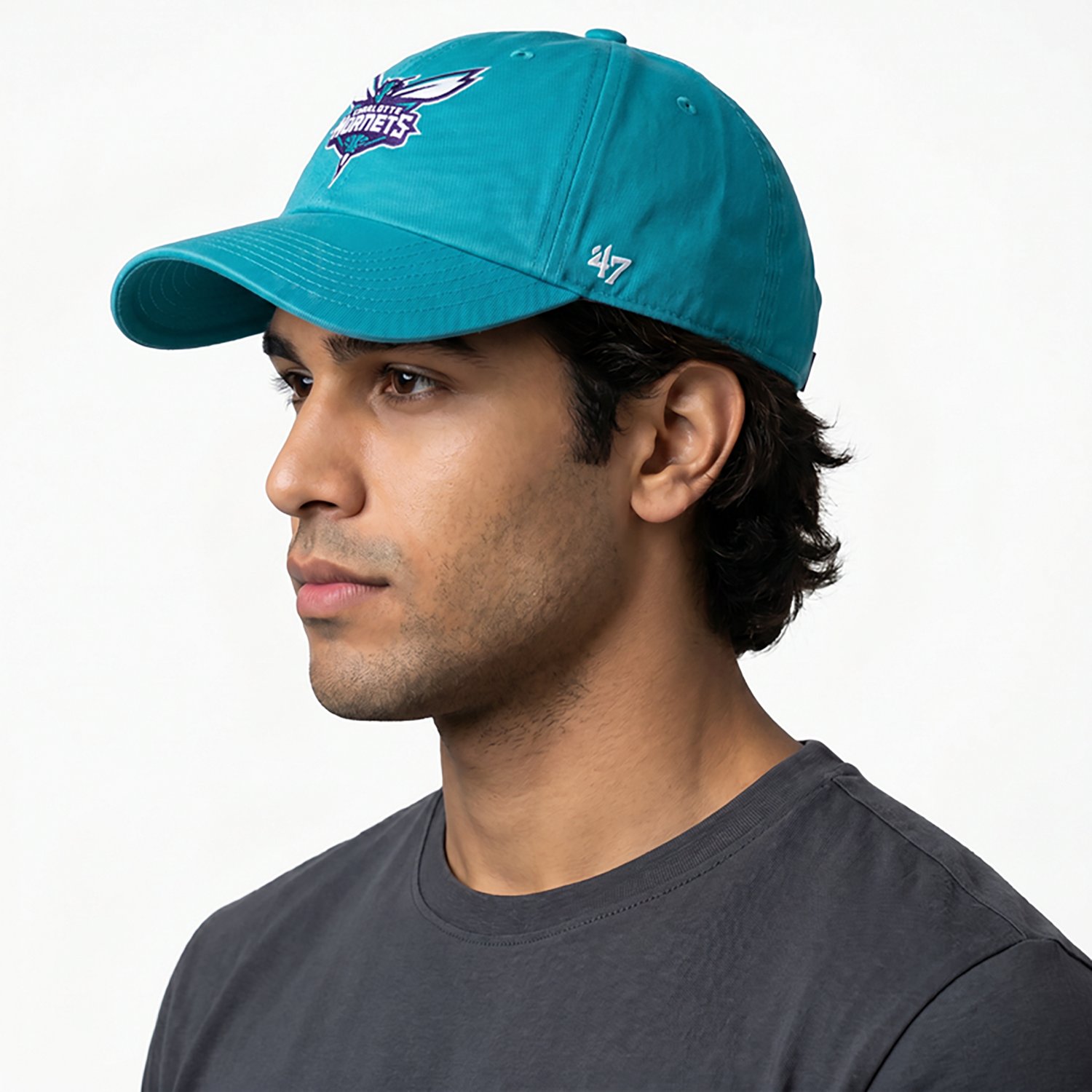 '47 Charlotte Hornets Team Logo Clean Up Adjustable Hat