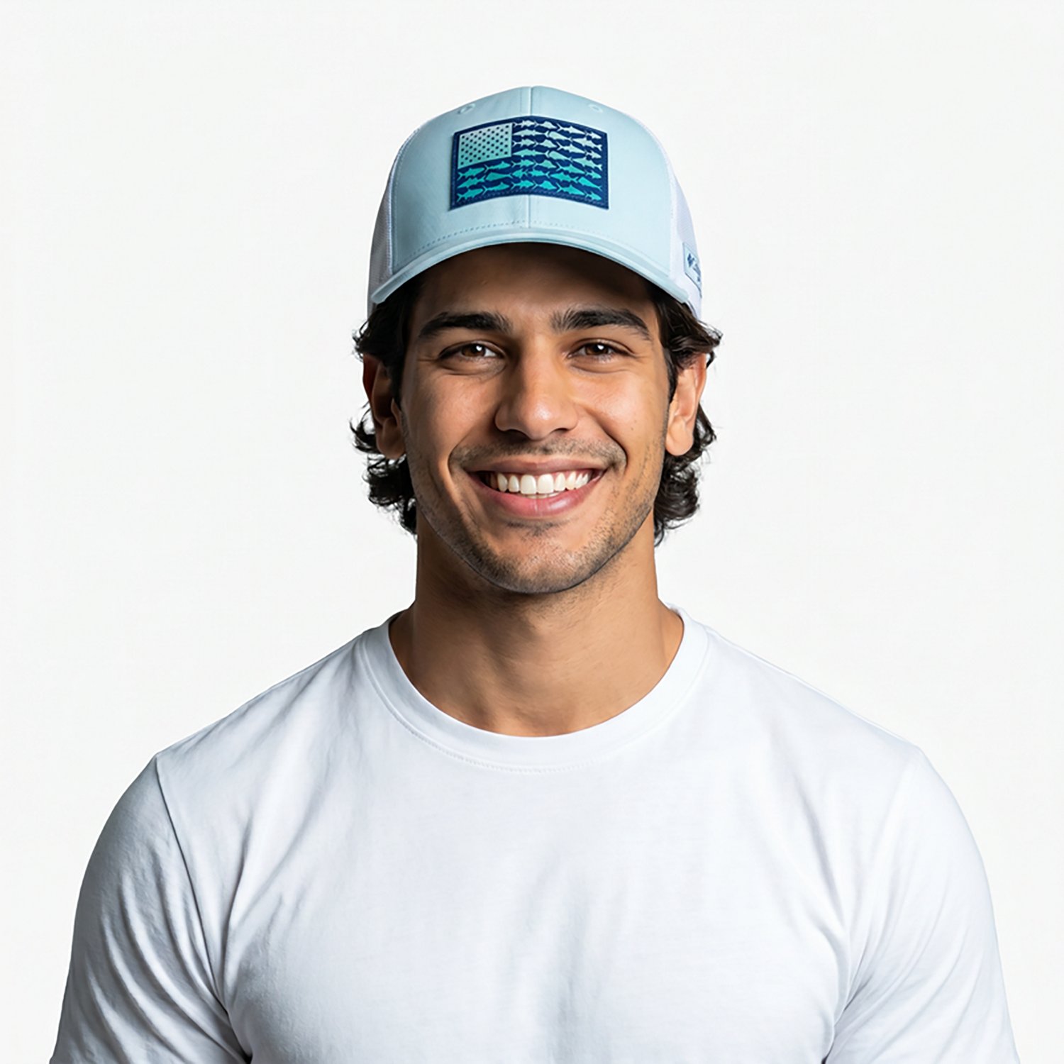 Columbia Sportswear Men's PFG Mesh Snap Back Fish Flag Cap                                                                       - view number 2
