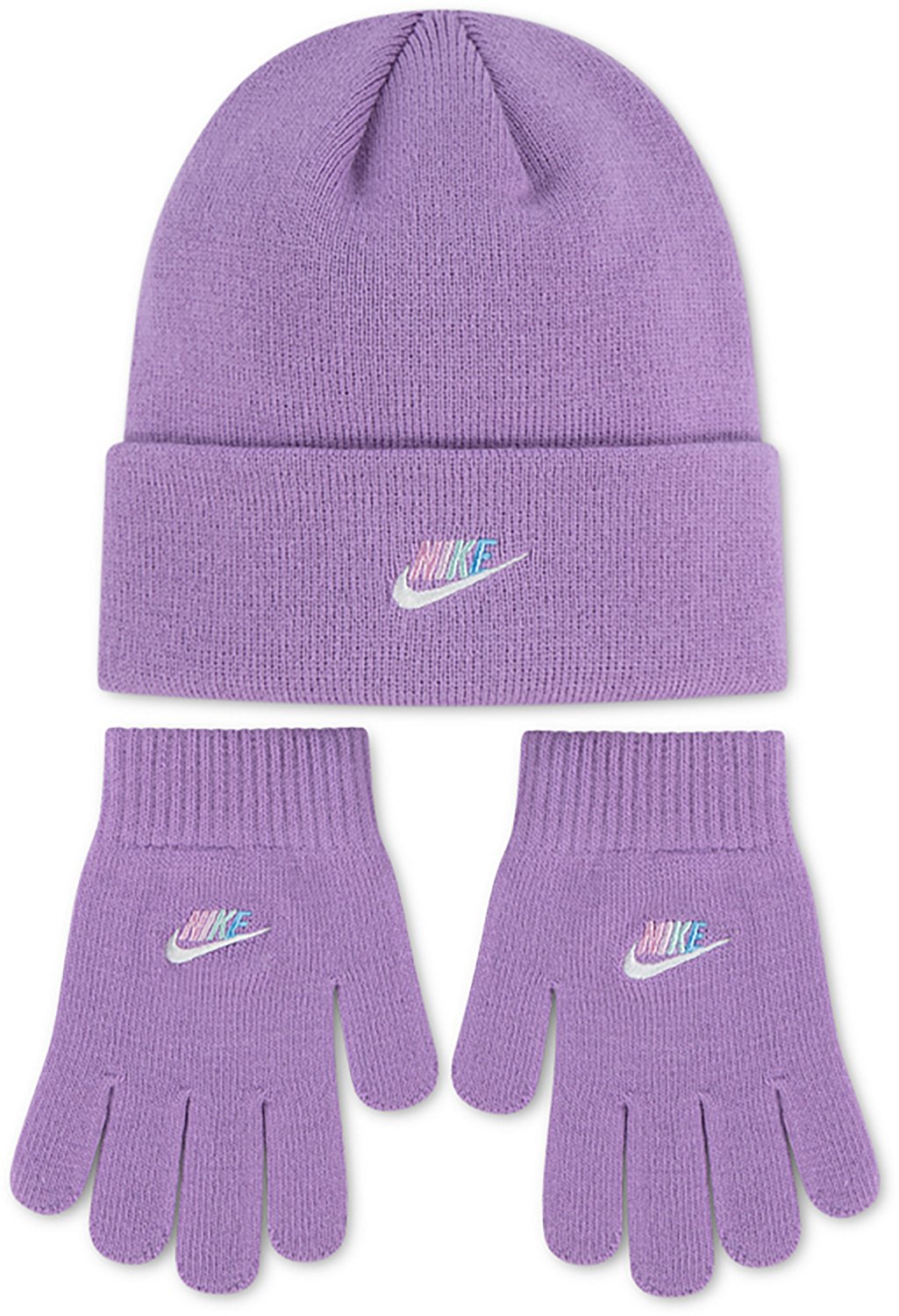 Nike Girls' Futura Beanie and Gloves Set