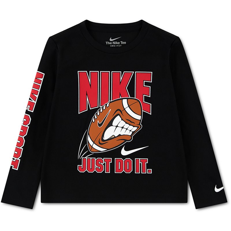 Nike Toddler Boys' 2T-4T Dri-Fit Long-Sleeve Graphic T-Shirt - Black