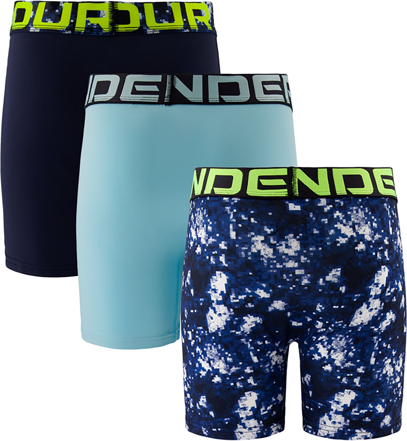 Under Armour Boys' Performance Tech Prints Boxer Briefs 3-Pack - view number 2