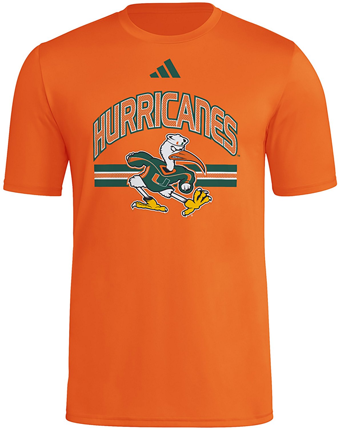adidas Men's University of Miami Team Arch Strategy Graphic T-shirt