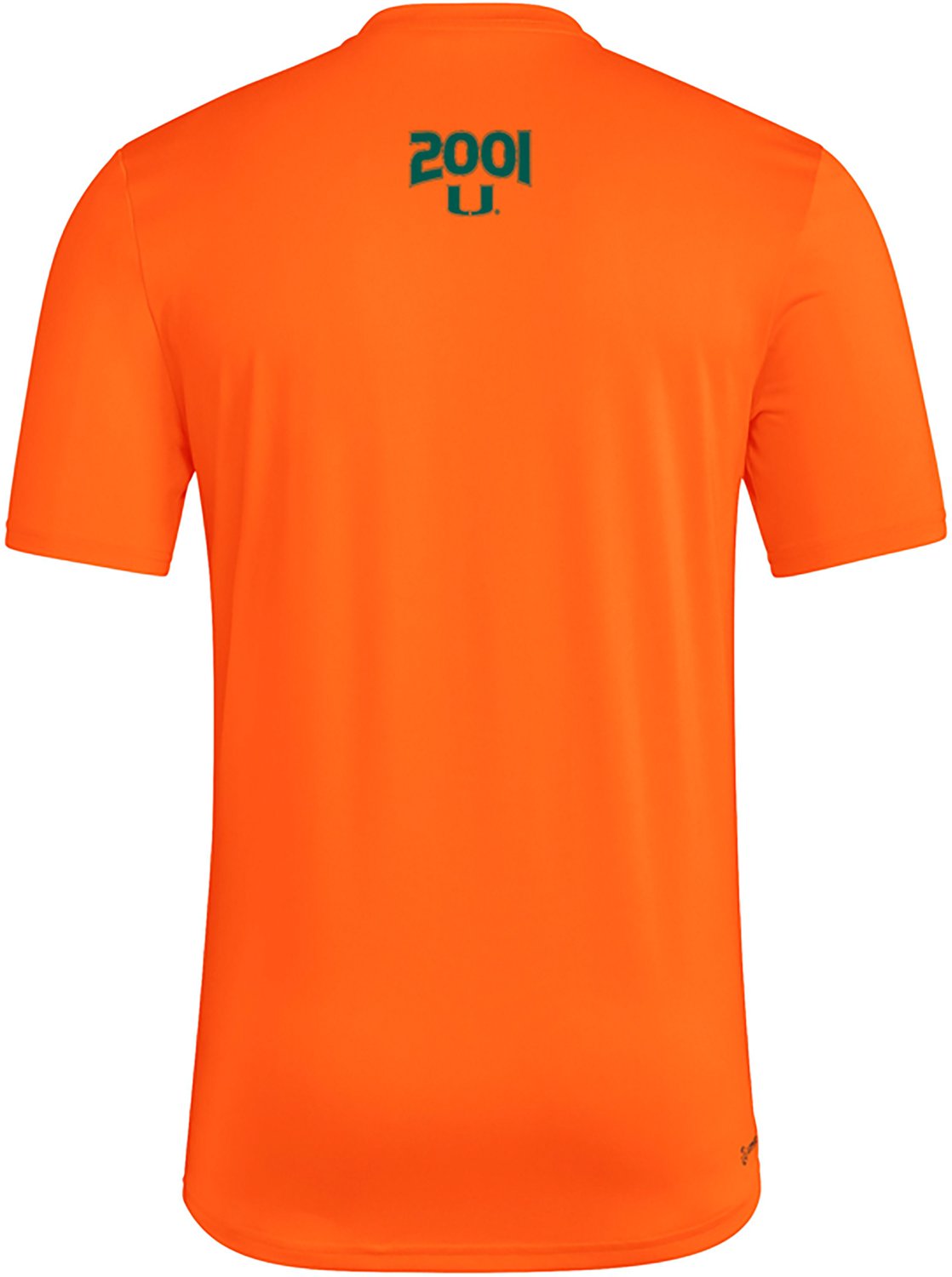 adidas Men's University of Miami Team Arch Strategy Graphic T-shirt - view number 2