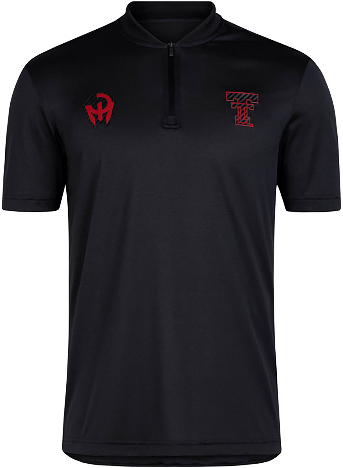 adidas Men's Texas Tech University Let's Ride Strategy Zip Polo Shirt