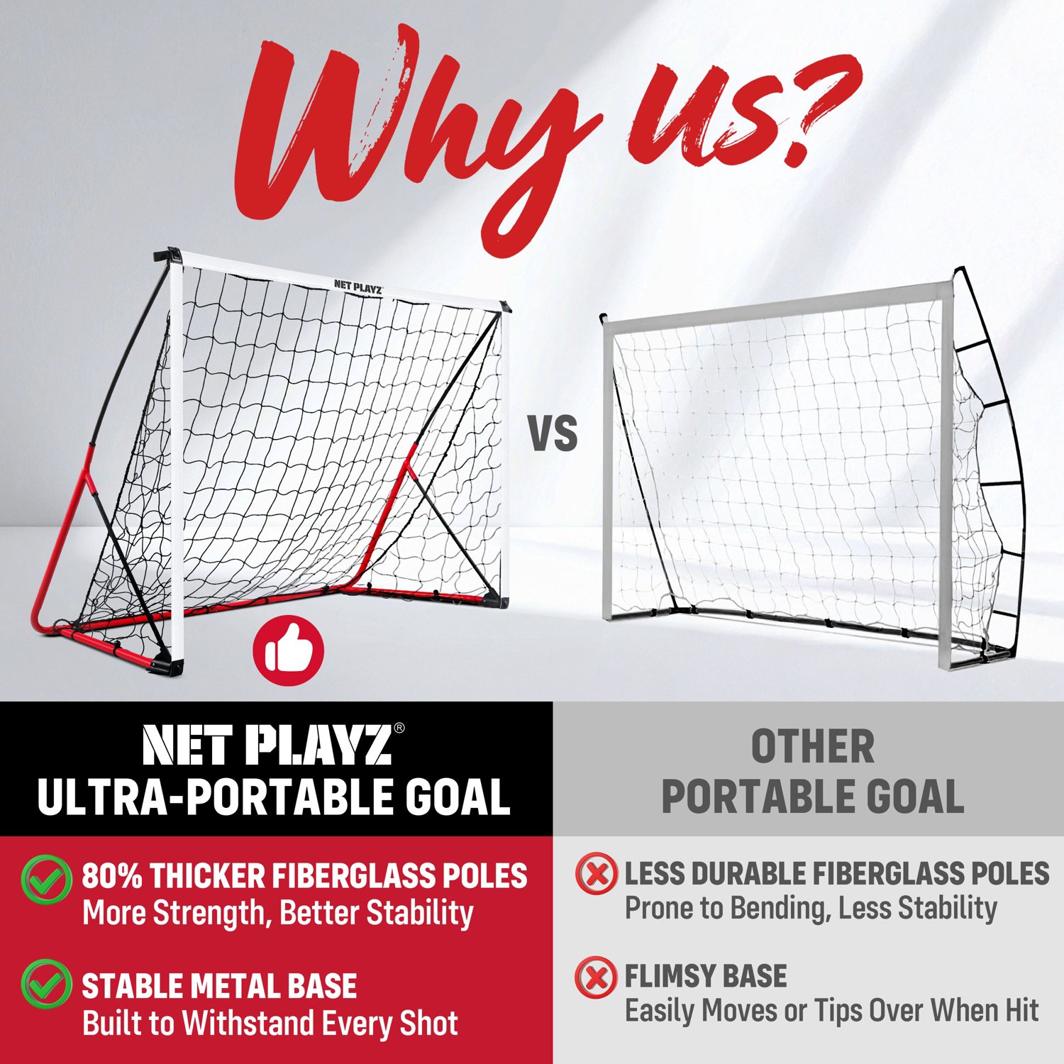 Net Playz 6 ft x 4 ft Portable Soccer Goal - view number 6