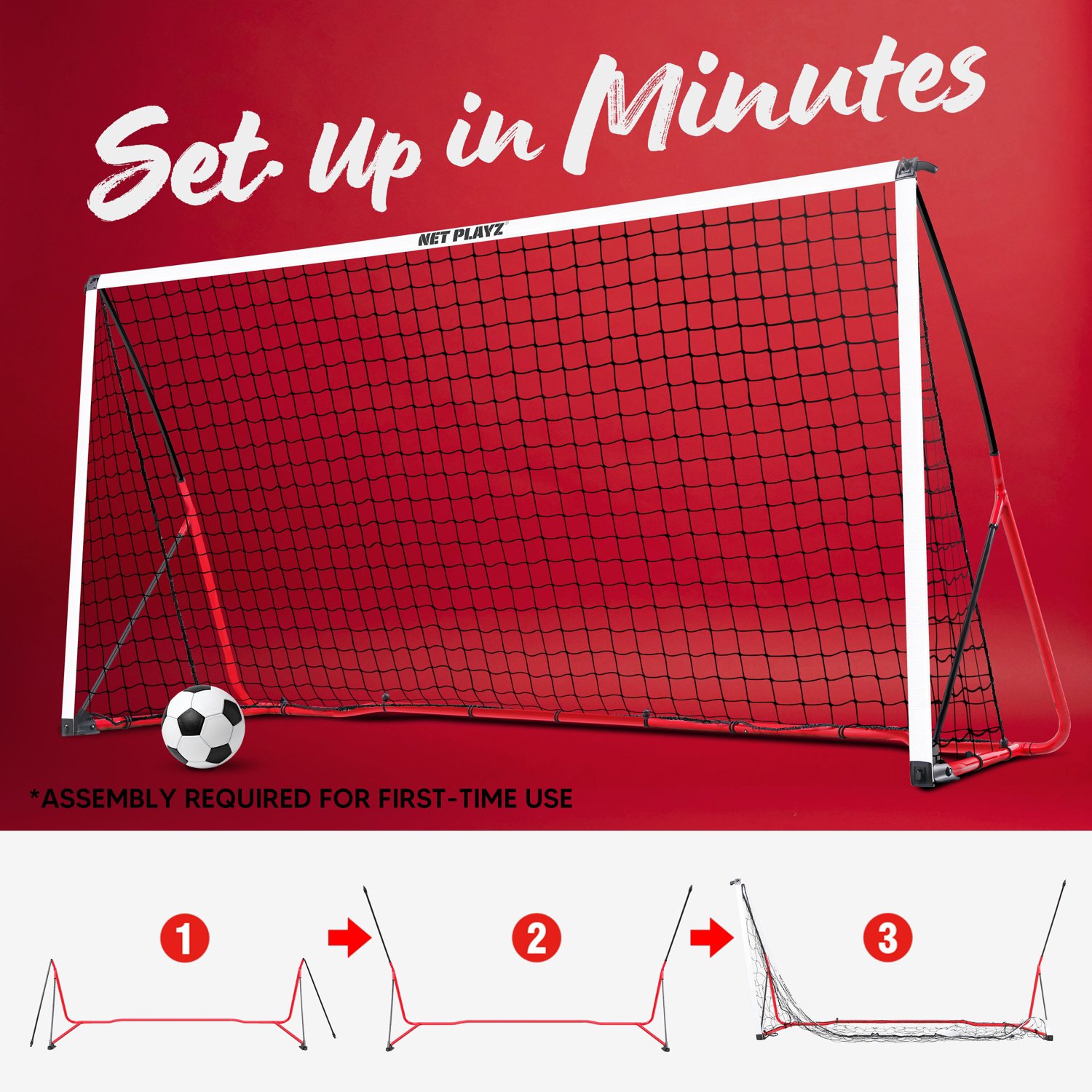 Net Playz 12 ft x 6 ft Portable Soccer Goal - view number 3