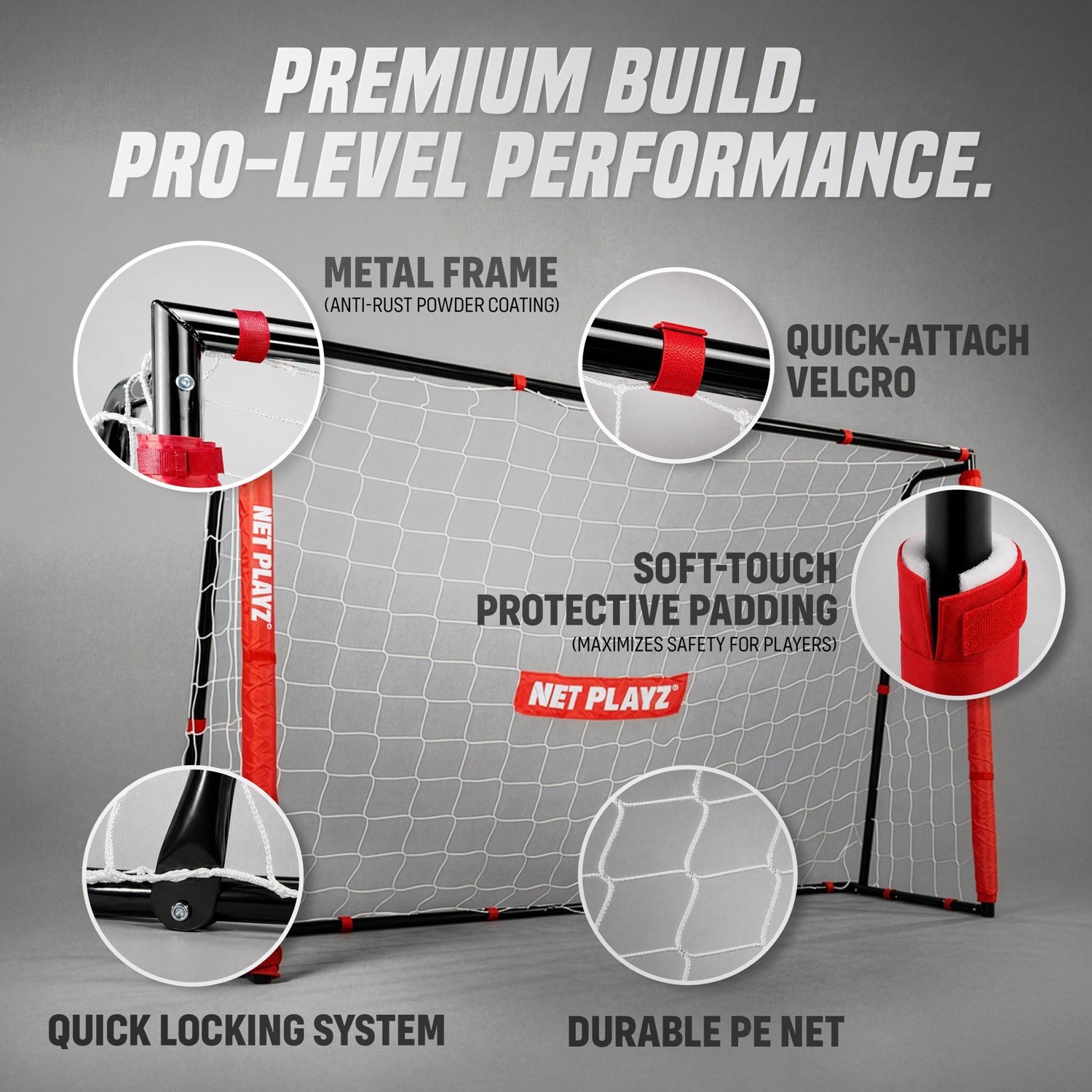 Net Playz 6 ft x 4 ft Metal Soccer Goal - view number 3