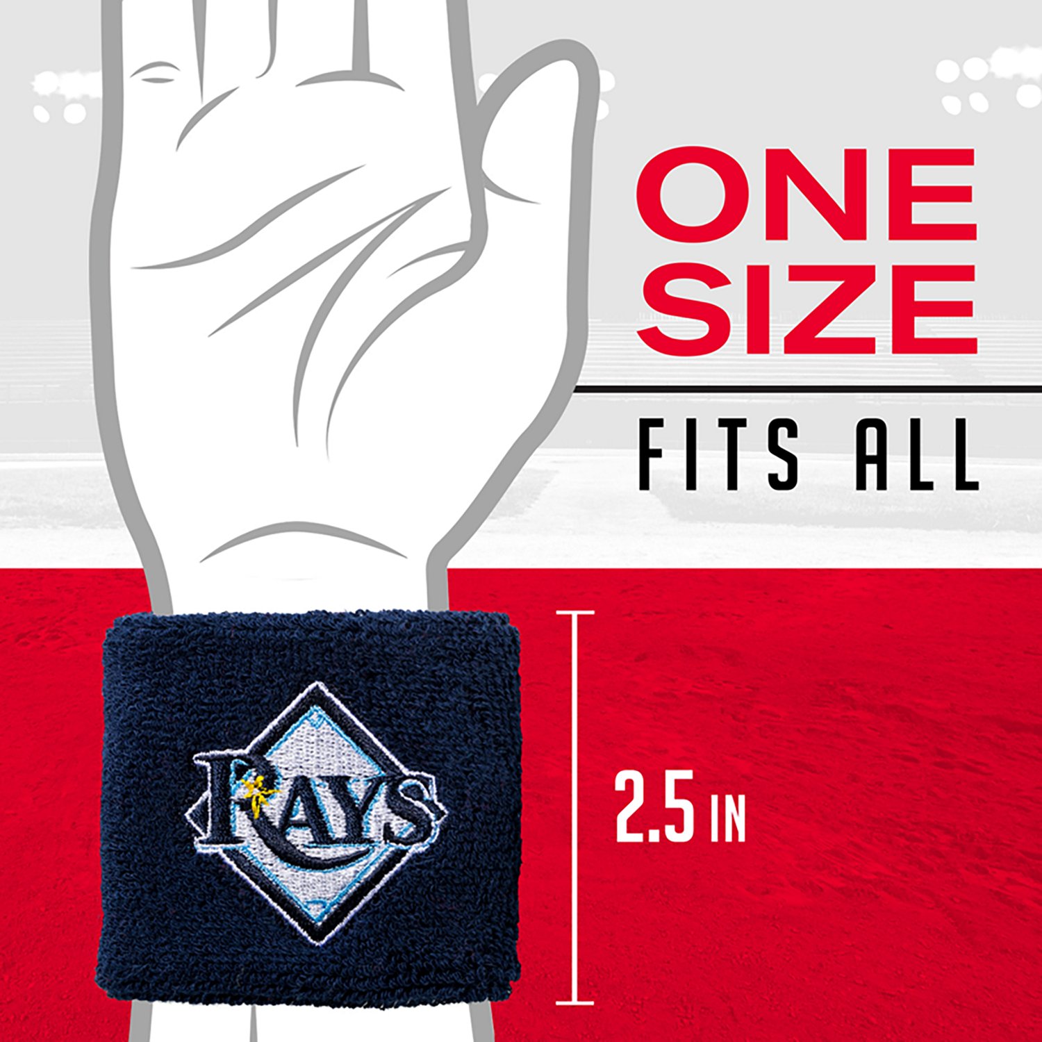 Franklin Sports Tampa Bay Rays MLB Wristbands - view number 4