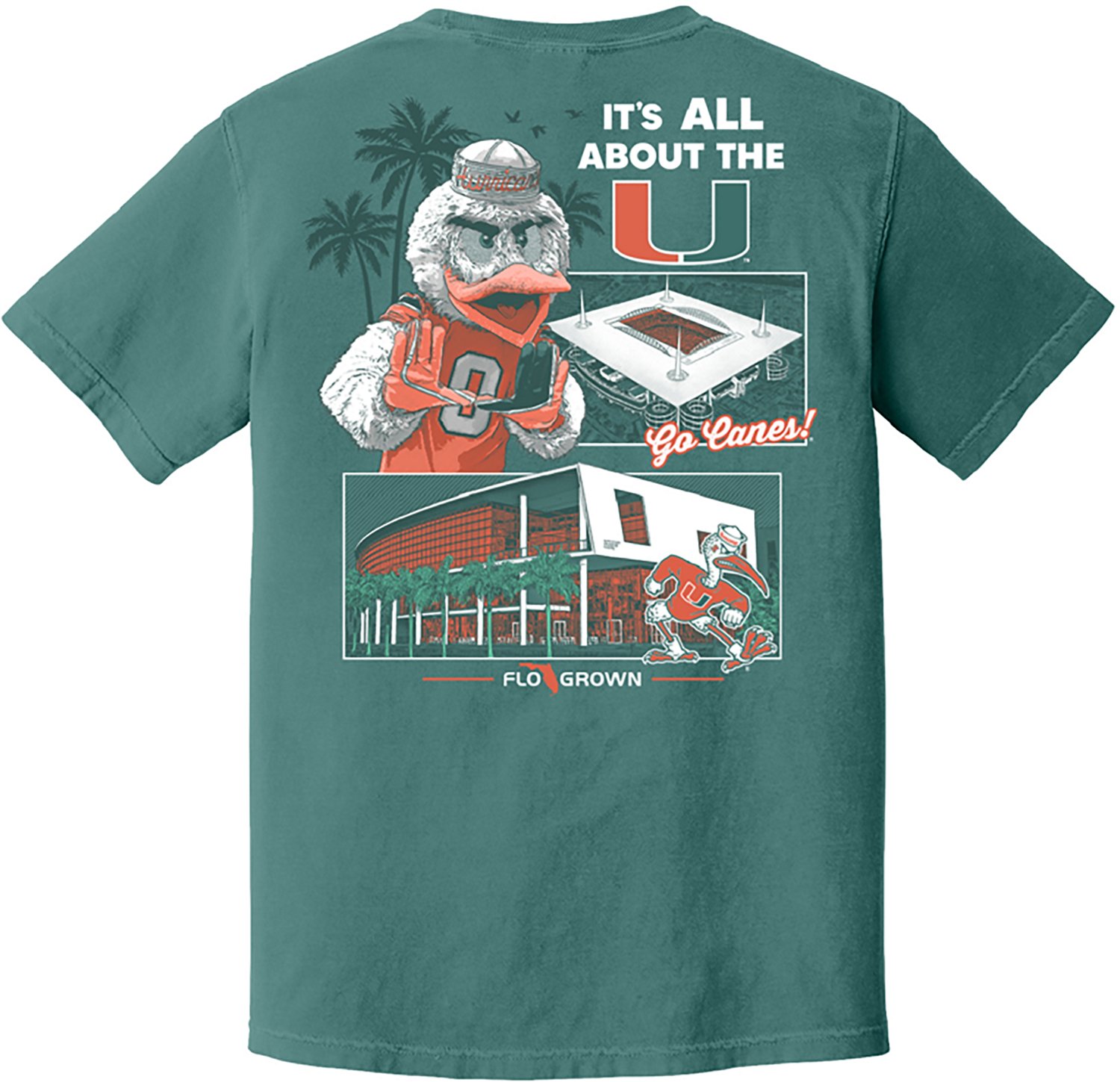 FLOGROWN Men's University of Miami Campus Poster Graphic T-shirt - view number 2