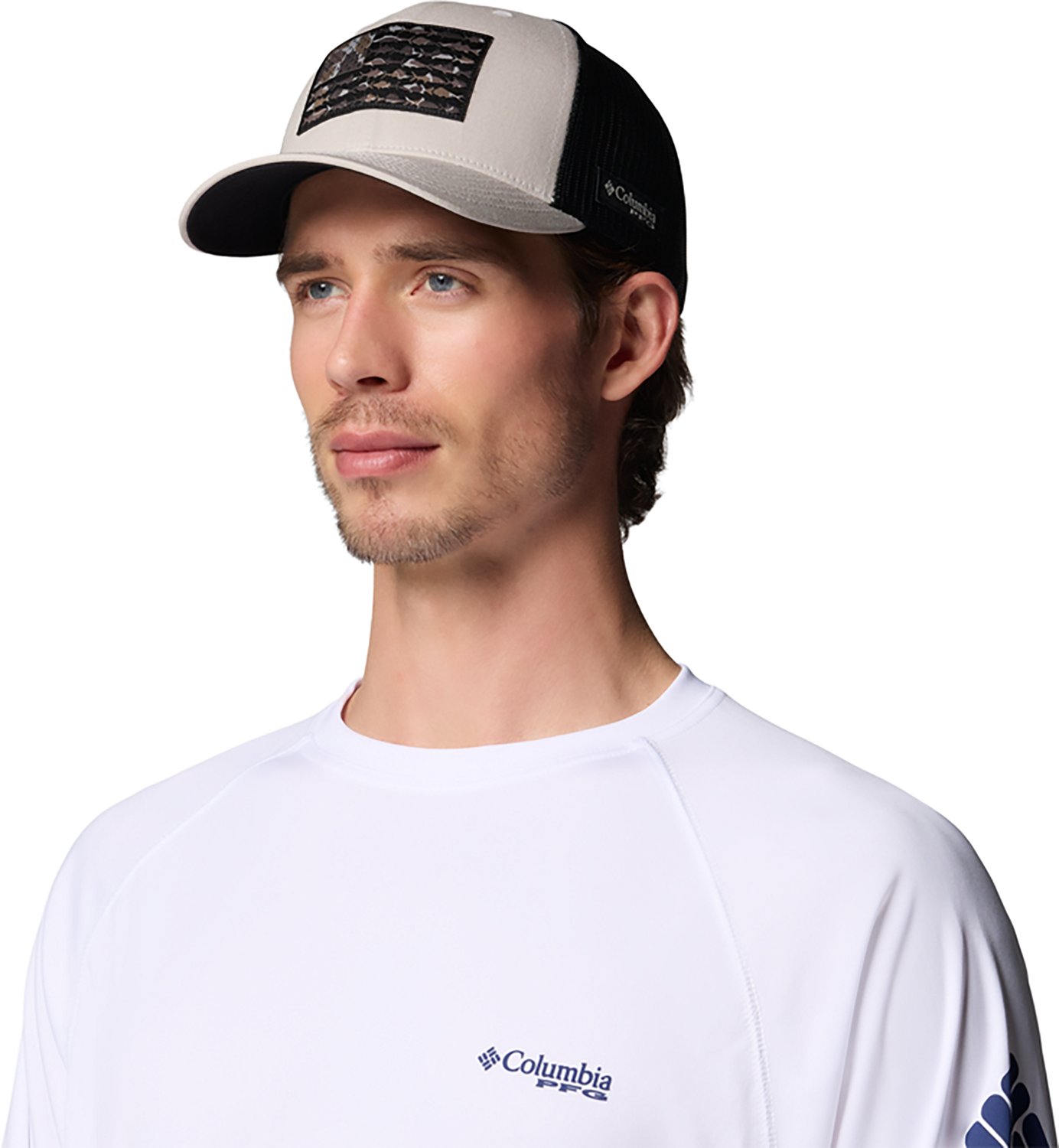 Columbia Sportswear Men's PFG Mesh Snap Back Fish Flag Cap