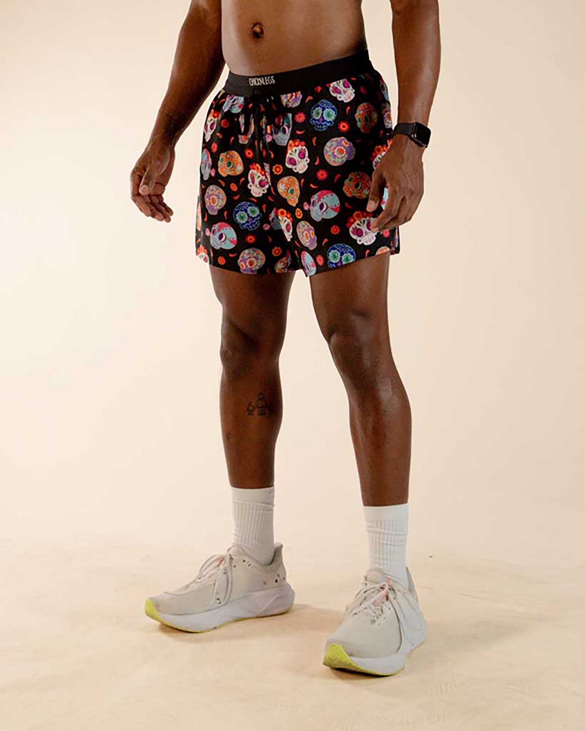 ChicknLegs Men's Sugar Skulls DS Running Shorts 5 In - view number 4