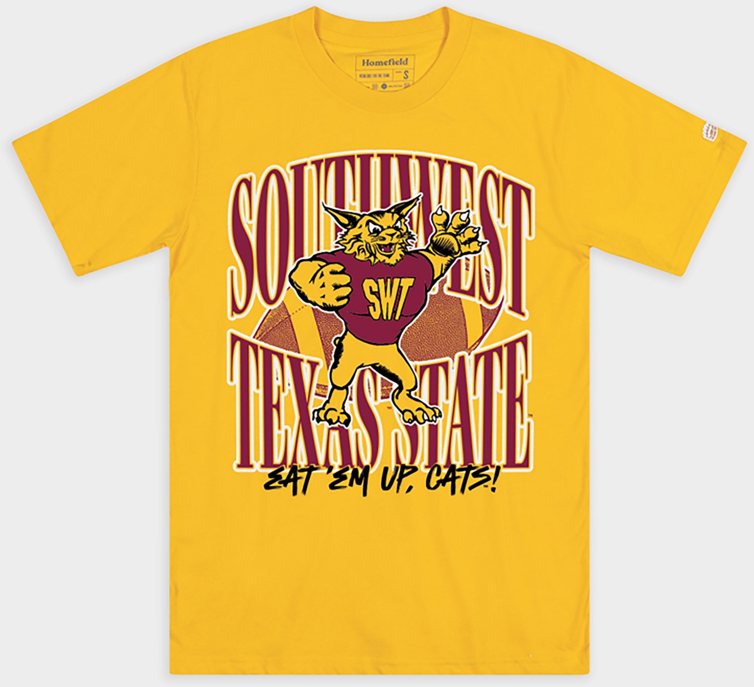 Homefield Men's Texas State University 1990s Mascot Graphic T-shirt