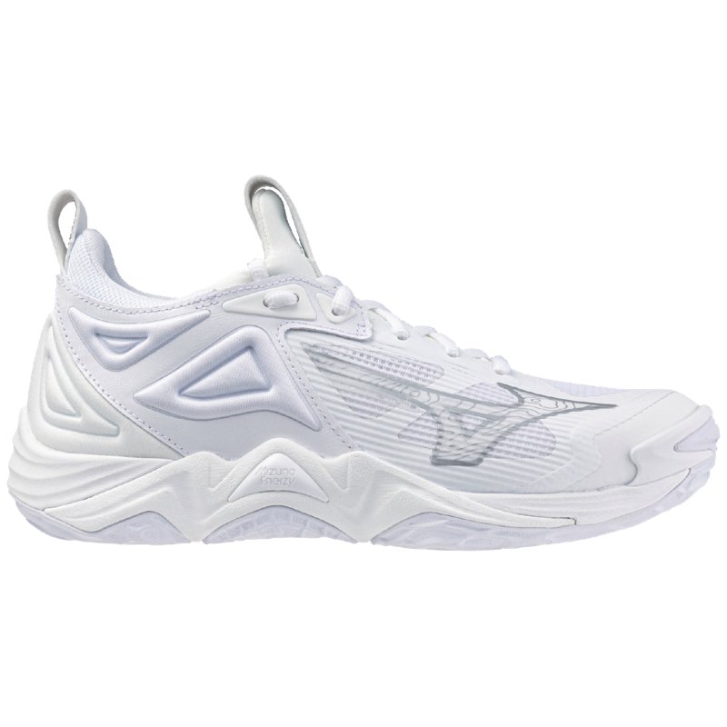 Mizuno Womens Wave Momentum 3 - Volleyball Shoes - White / Silver Size 9.0
