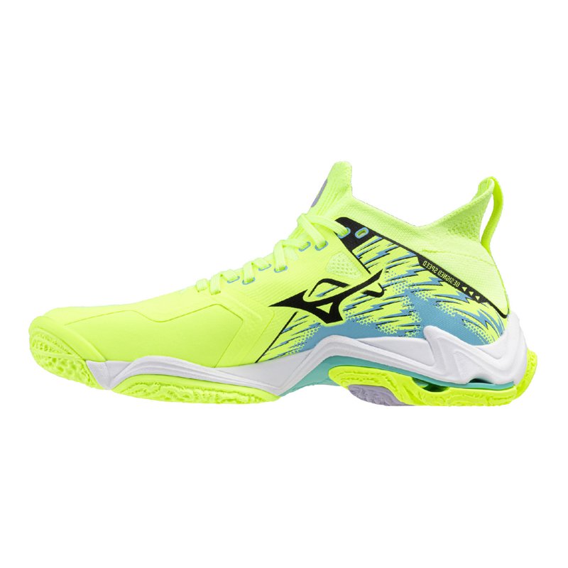 Mizuno Wave Lightning Neo 3 Volleyball Shoes, Women's, M13/W14.5, Green/Blue