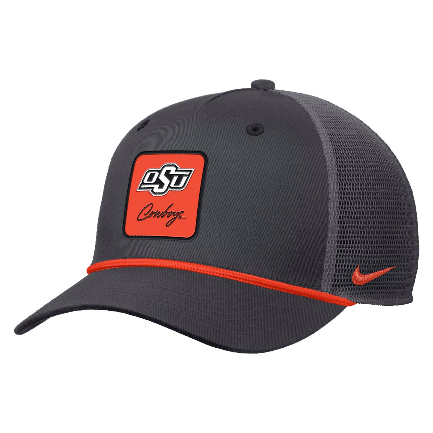 Nike Adults' Ole Miss Primary Logo Rise Visor Rope Cap