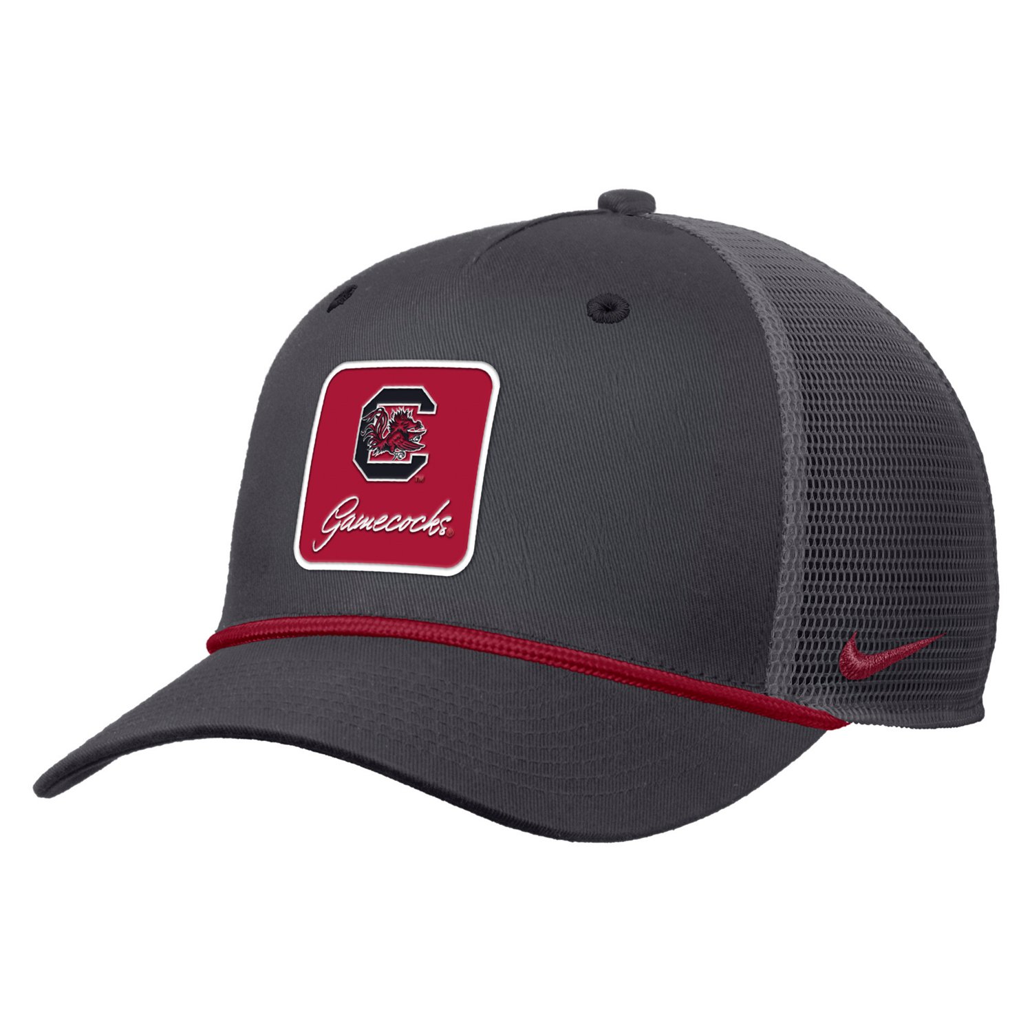 Nike Adults' South Carolina Primary Logo Rise Visor Rope Cap