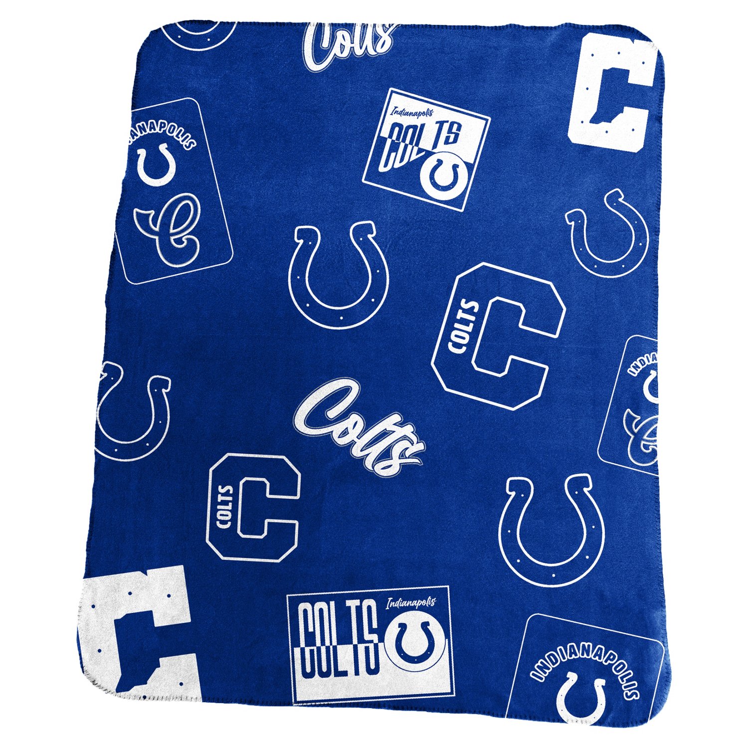 Logo Brands Indianapolis Colts Classic Alternate Dreamweave Fleece Throw Blanket