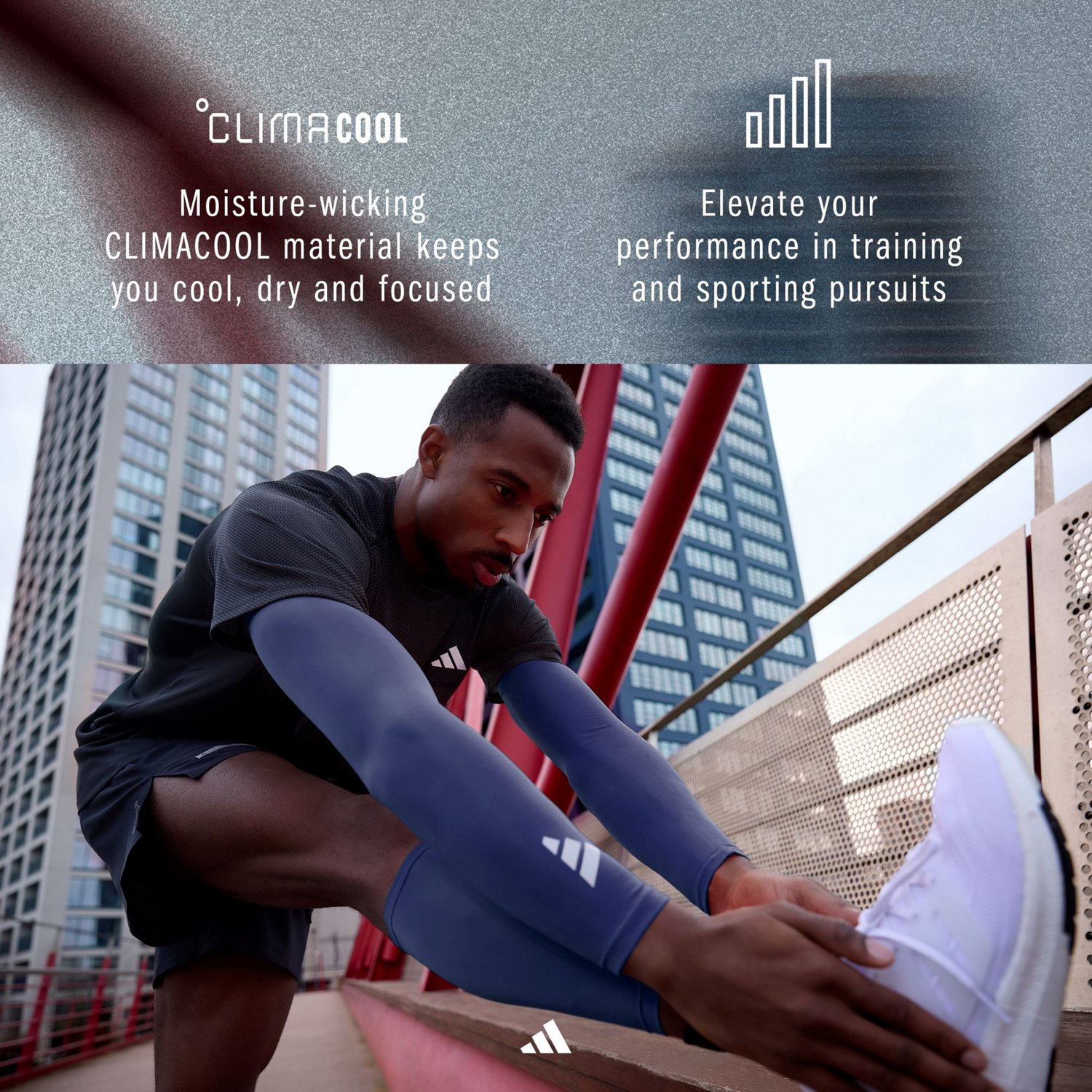 adidas Adult ClimaCool Compression Arm Sleeves - view number 2