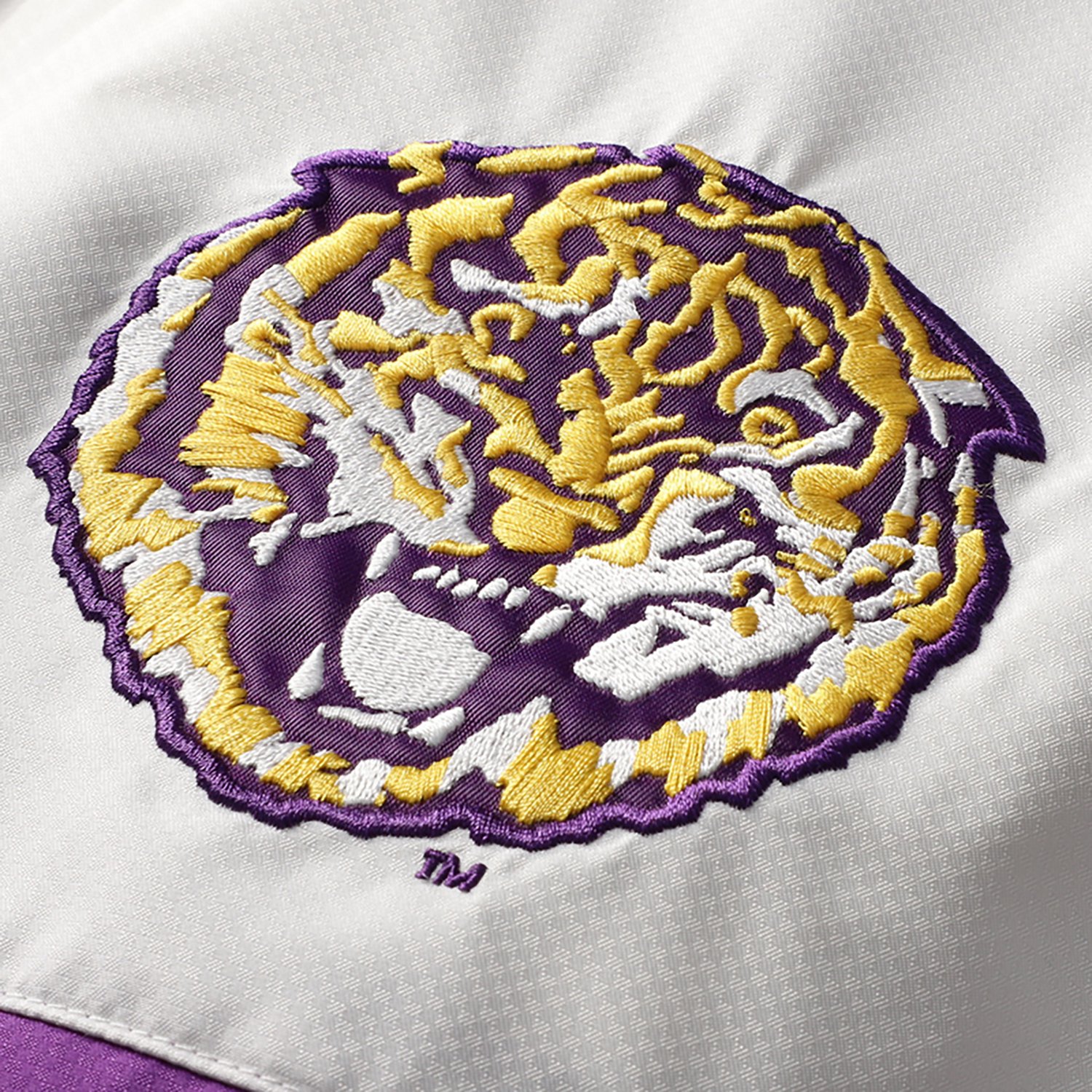 Mitchell & Ness Men's Louisiana State University Mascot School Script Head Coach Windbreaker Anorak Jacket - view number 3